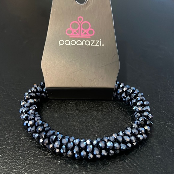 Wake Up & Sparkle Blue stretchy, sparkly bracelet